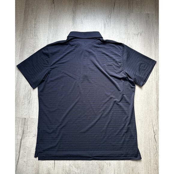 G/Fore Golf Polo Shirt Mens XL Blue Stripe Performance Stretch - Picture 3 of 5